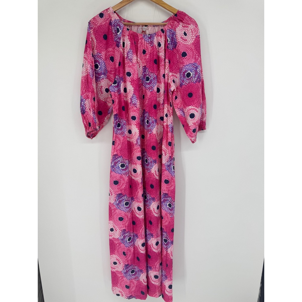 Frances Valentine Bliss Maxi Dress Women M Pink Barberton Daisy Floral Resort - Picture 4 of 13